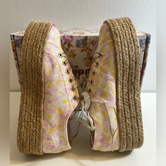 NEW LoveShackFancy x Superga Platform Canvas Sneaker - Picture 11 of 16